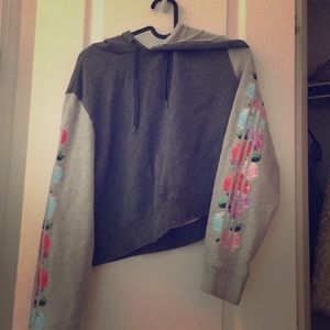 A floral adidas hoodie